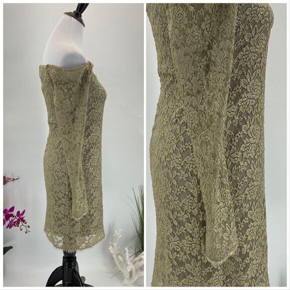 $188  Dress NWT Bailey 44 Bodycon Gold Lace - Picture 4 of 8